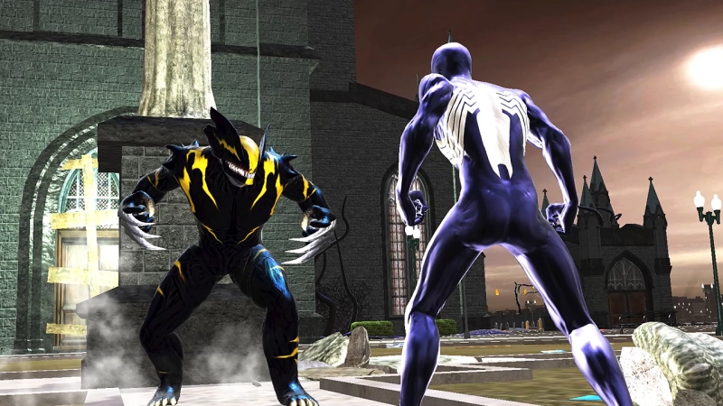 Symbiote Wolverine contre Symbiote Spider-Man dans Spider-Man: Web of Shadows