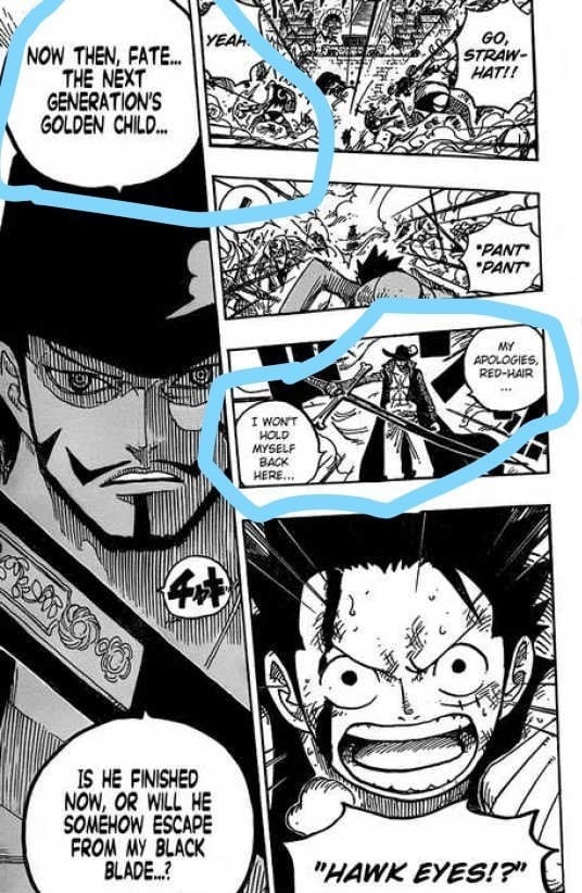 Mihawk Vs Luffy