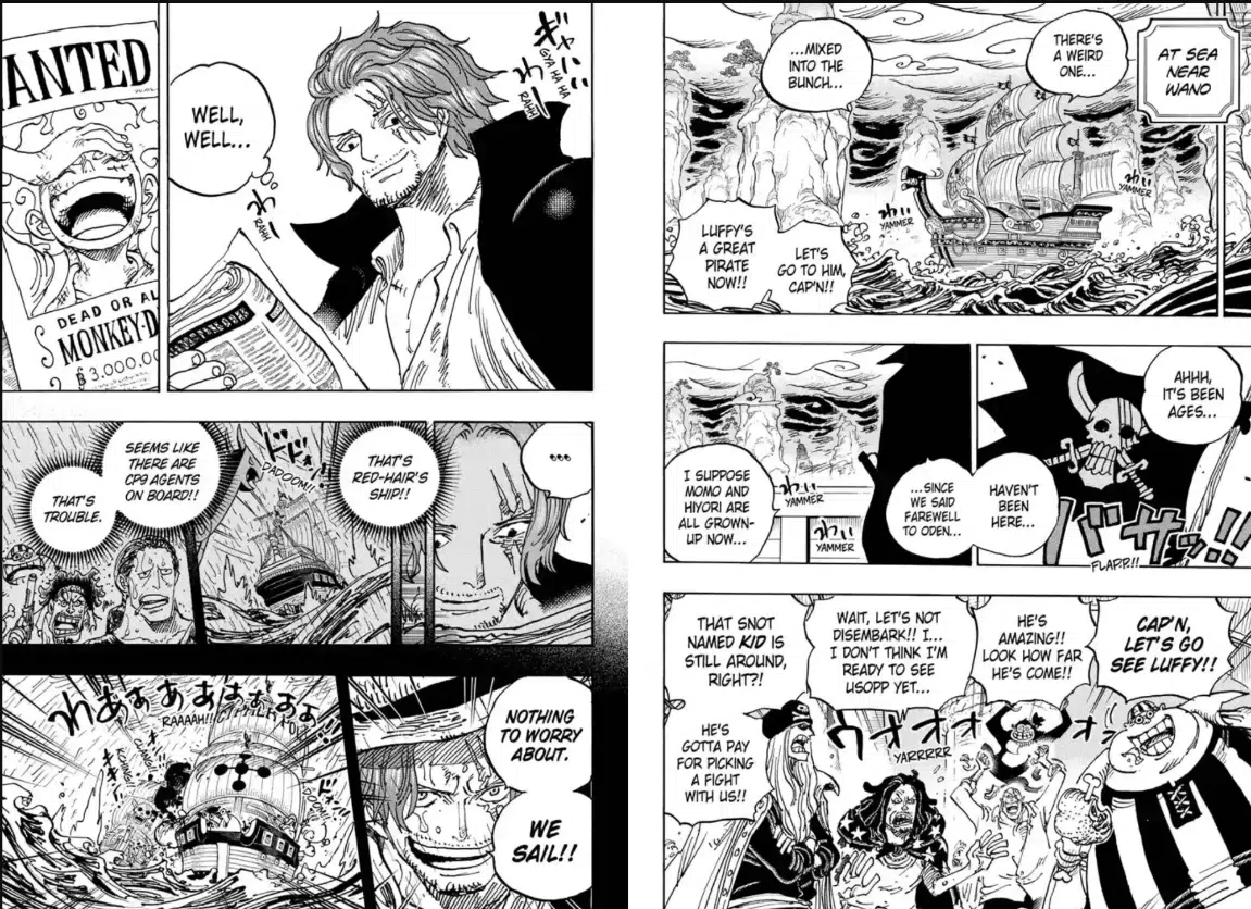 Shanks et la prime de Luffy