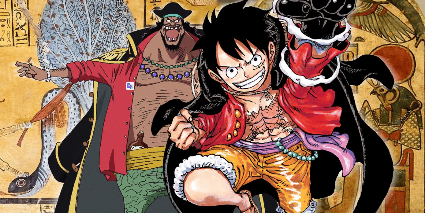 Barbe Noire et Luffy mythologie égyptienne