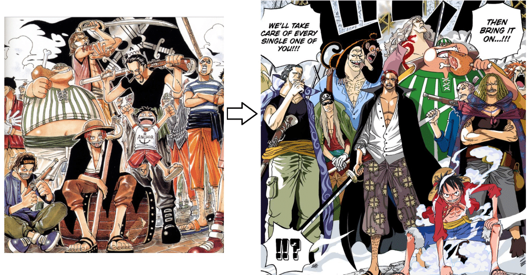 pirates du roux + luffy