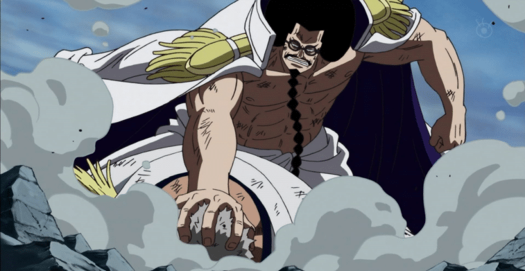 Sengoku empêche garp de tuer akainu