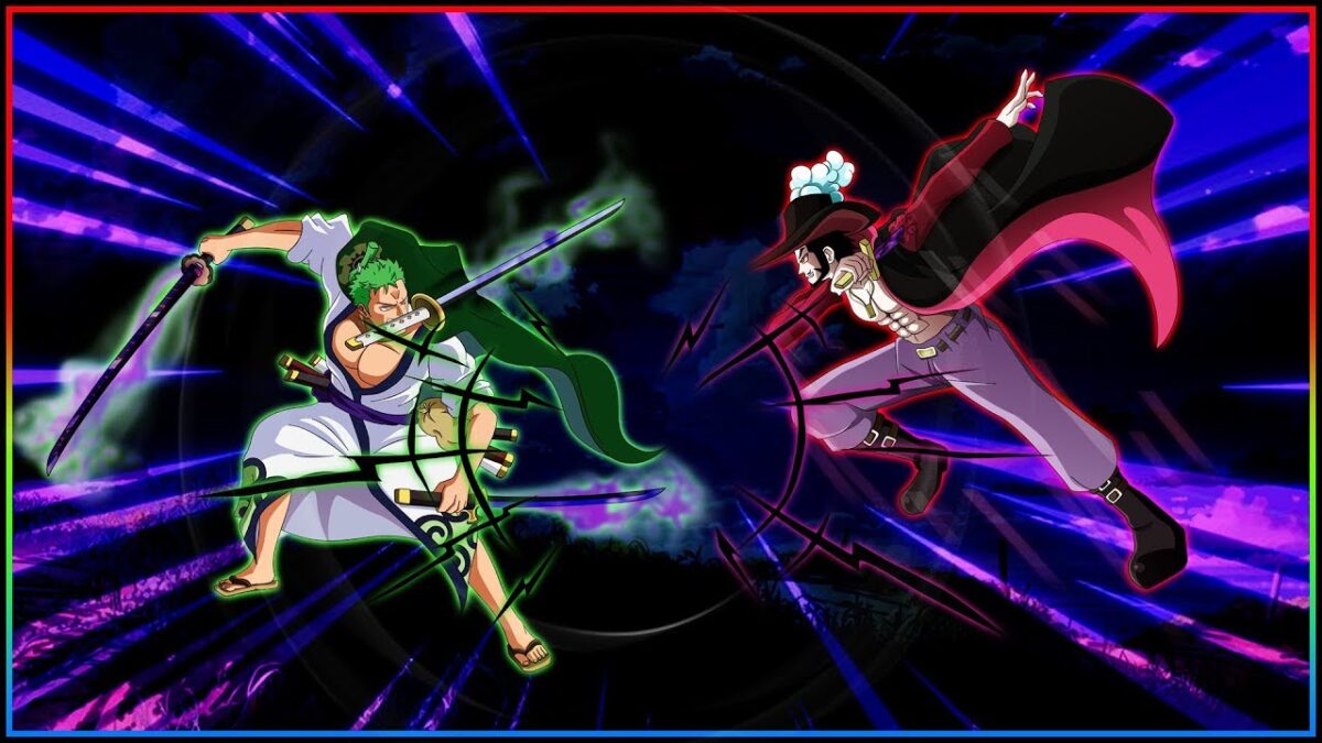 zoro vs mihawk