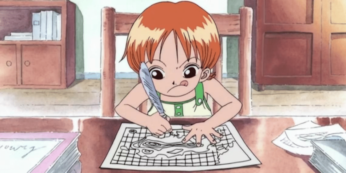 Nami dessine une carte enfant