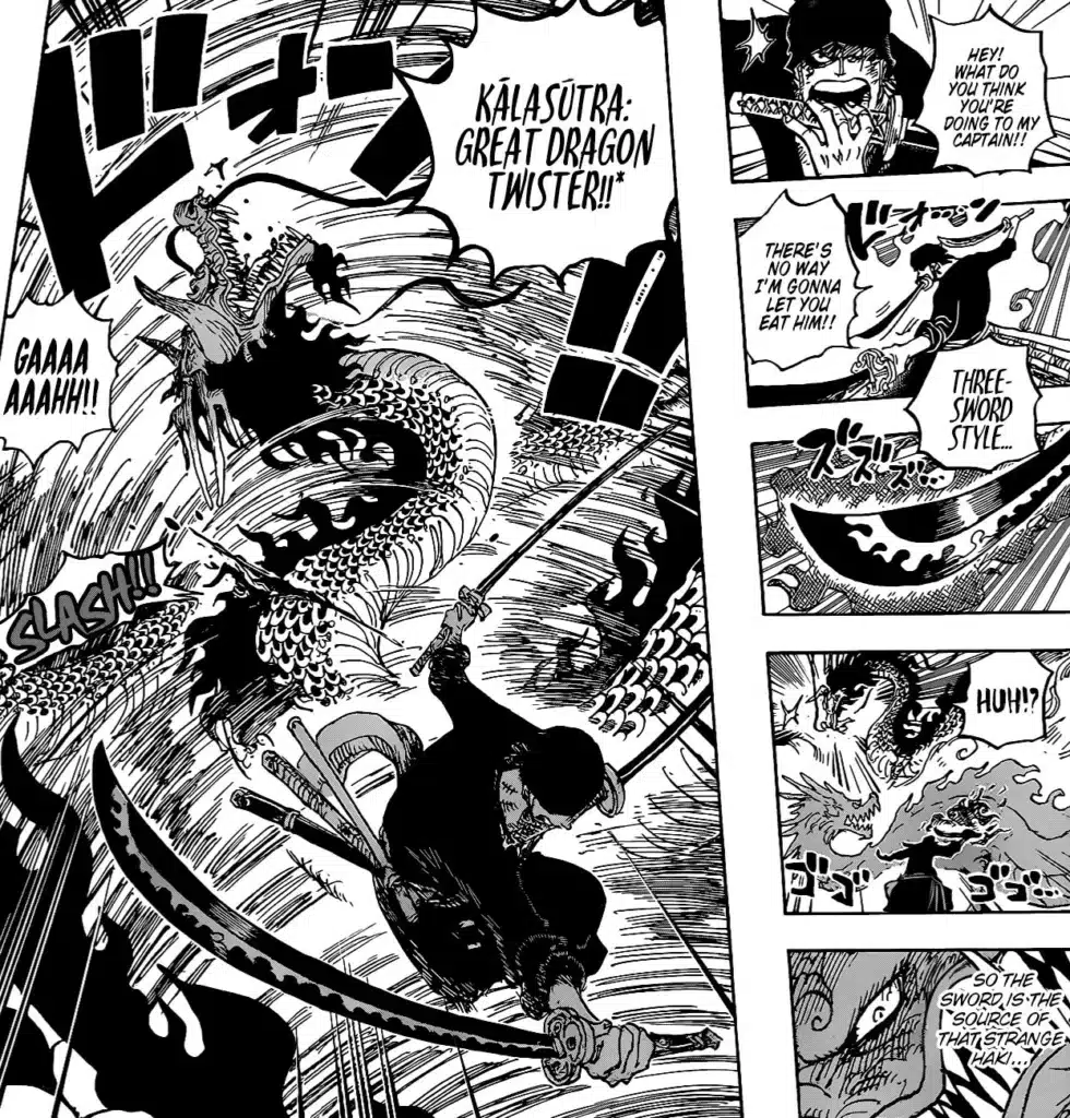 zoro manga vs kaido