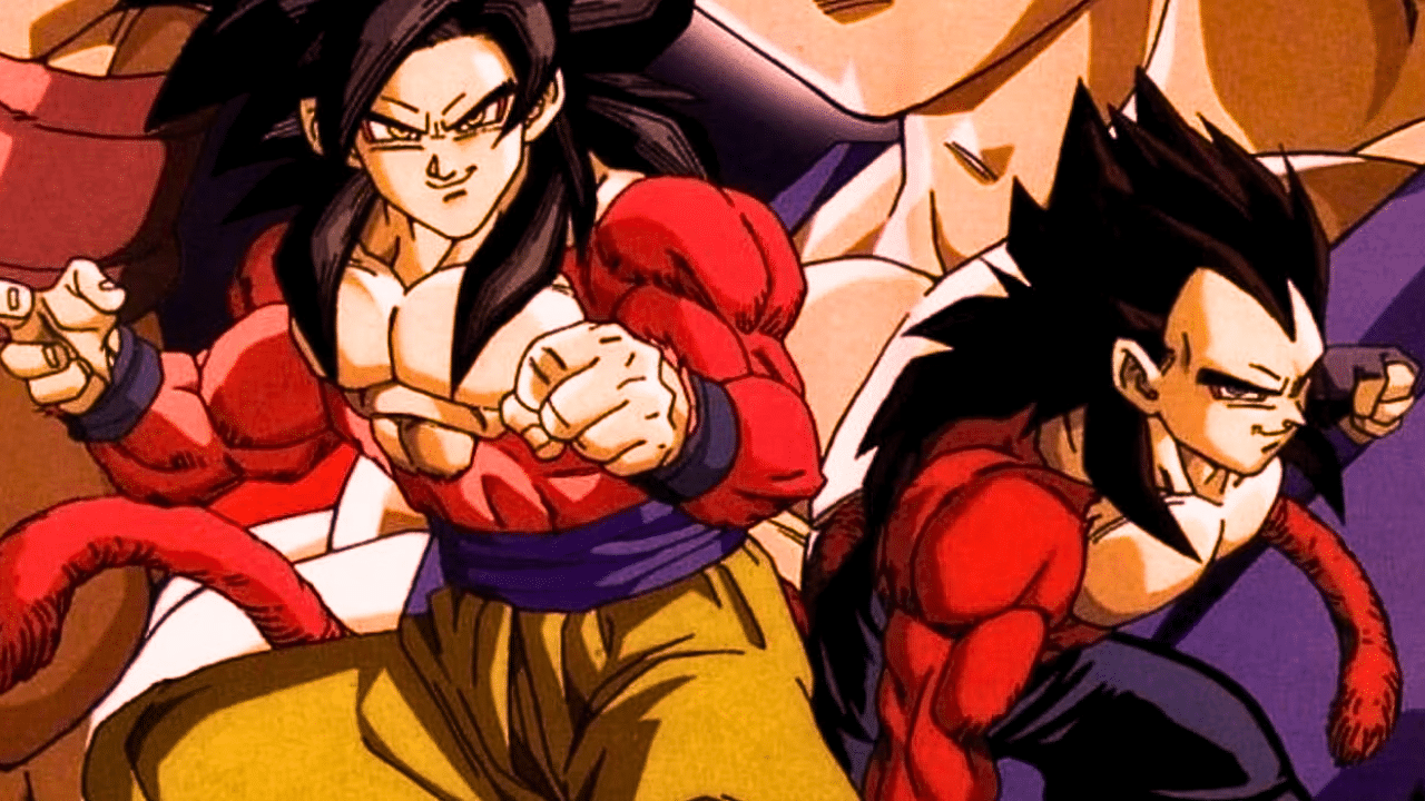 dragon ball ssj4 transformation queue vegeta goku