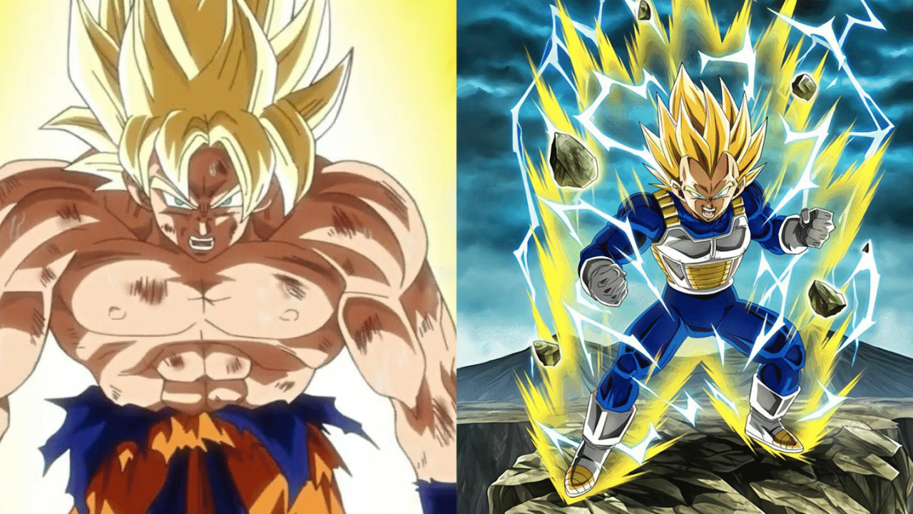 dragon ball z goku vegeta transformations saiyans