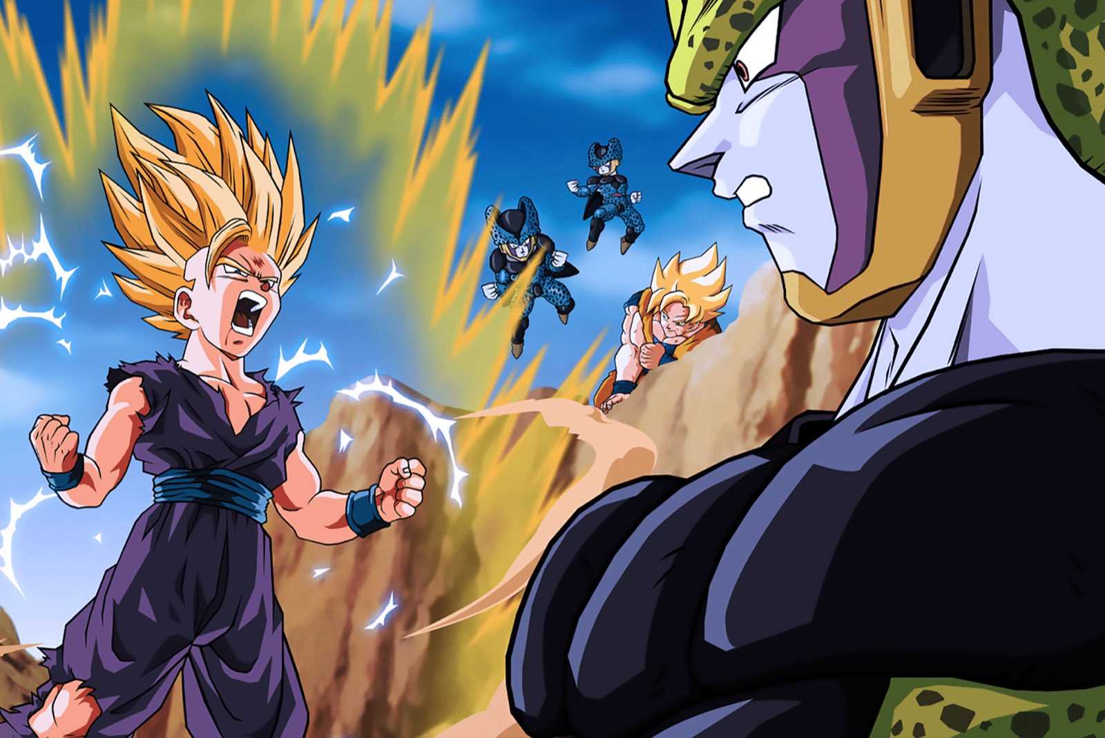 gohan vs cell combat