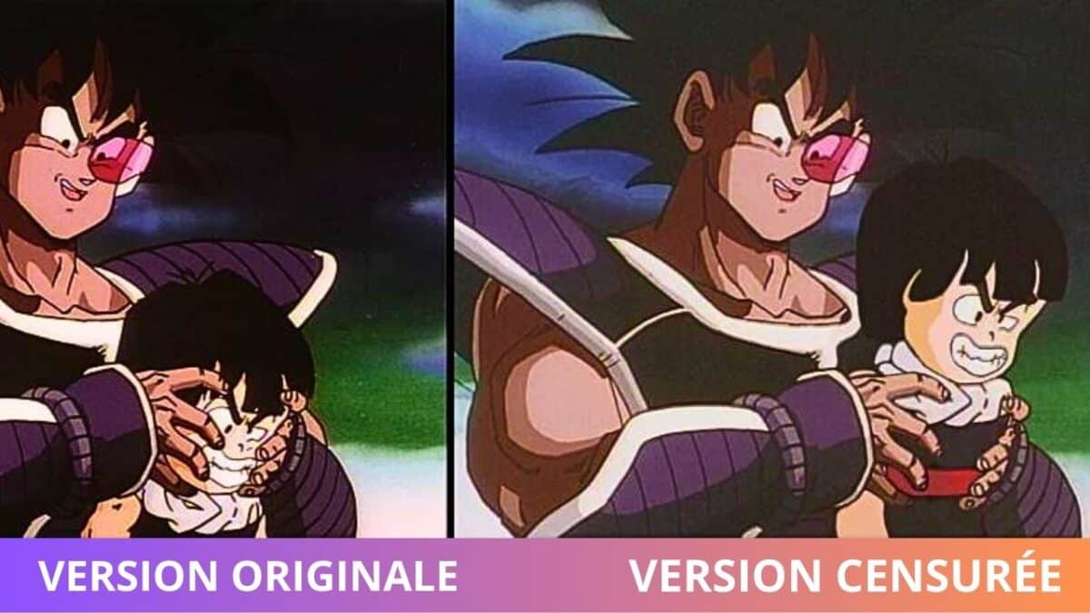 comparaison censure dragon ball tullece gohan