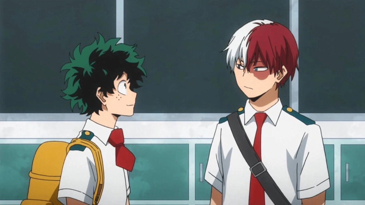 shoto todoroki deku midoriya mha