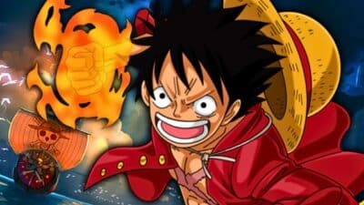 Luffy poing en feu