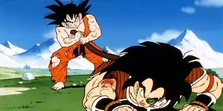 goku et raditz combat