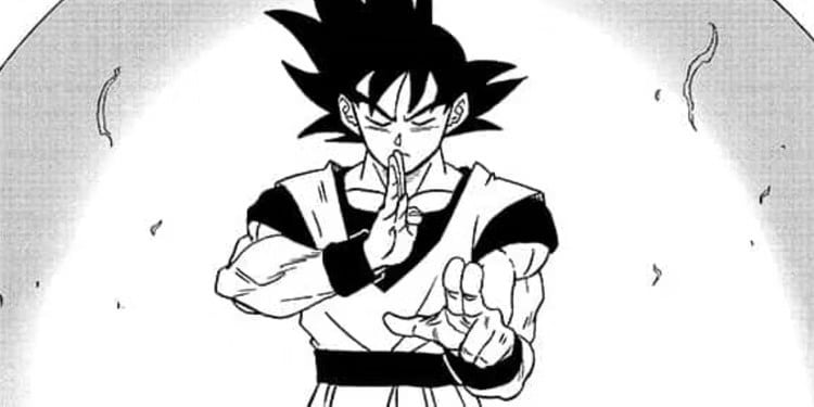 goku medite avec une main