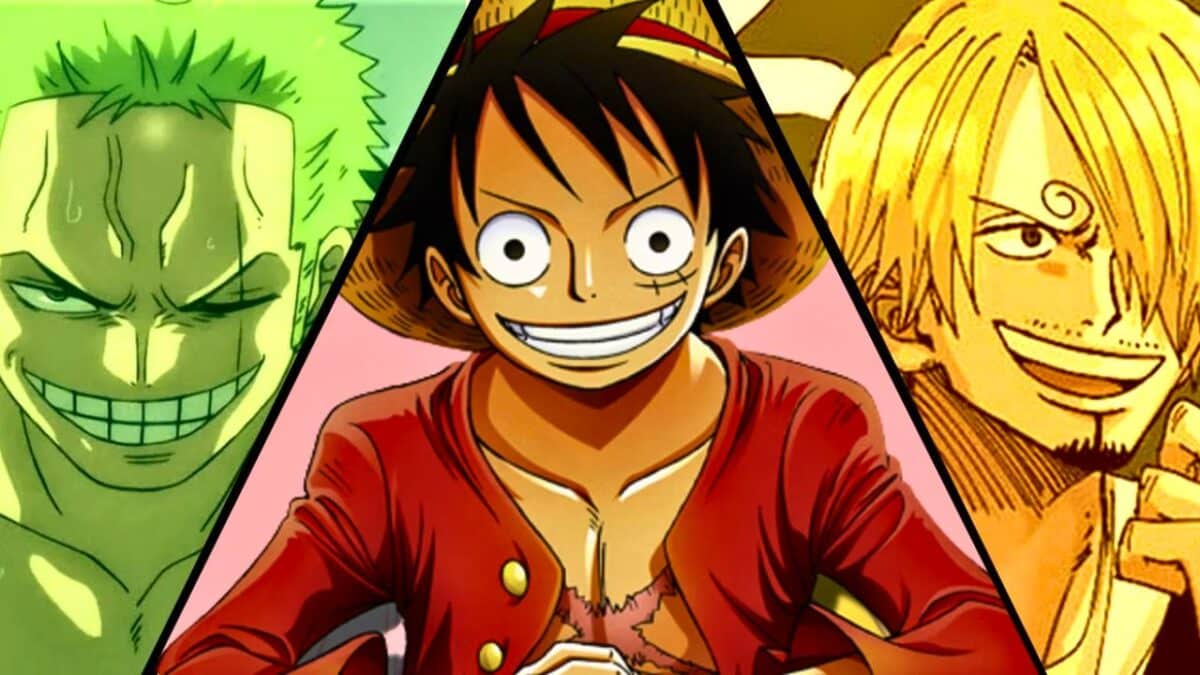 monster trio en couleur sanji zoro luffy