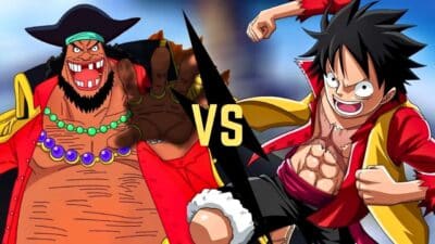 barbe noire luffy combat versus