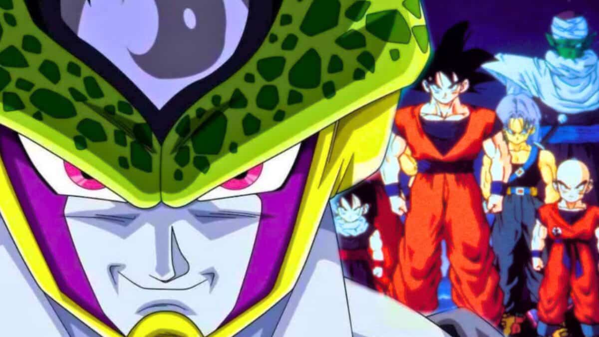 cell sourire sur fond de dbz