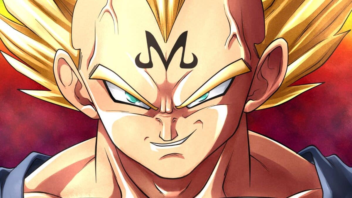 vegeta majin sourire