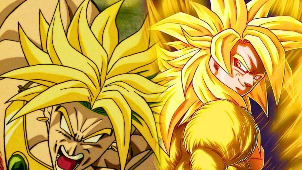 broly et ssj4 cheveux jaunes dragon ball